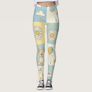 Teddy Bär Daisy Garten Muster (17) Leggings