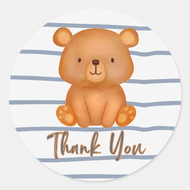 Teddy Bar Danke, Aufkleber (Vorderseite)