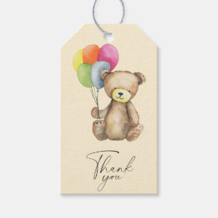 Teddy Bär - Danke Baby Shower-Party Geschenkanhänger