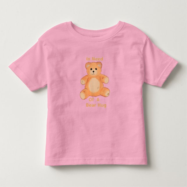 Teddy Bär, der einen T - Shirt für Kleinkinder ben (Vorderseite)