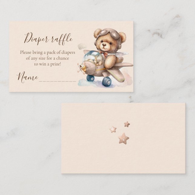 Teddy Bär Dwetten-Gewinnspiel Begleitkarte (Vorne/Hinten)