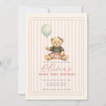 Teddy-Bär-Einladung zum Geburtstag