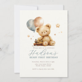 Teddy-Bär-Einladung zum Geburtstag Einladung