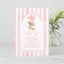Teddy Bär Elegante Rosa Streifen Mädchen Baby Show