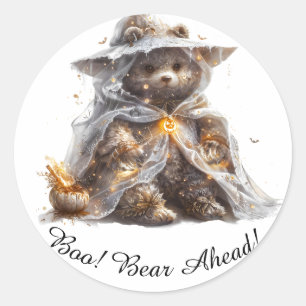 Teddy-Bär. Geist. Klassische Runde Aufkleber