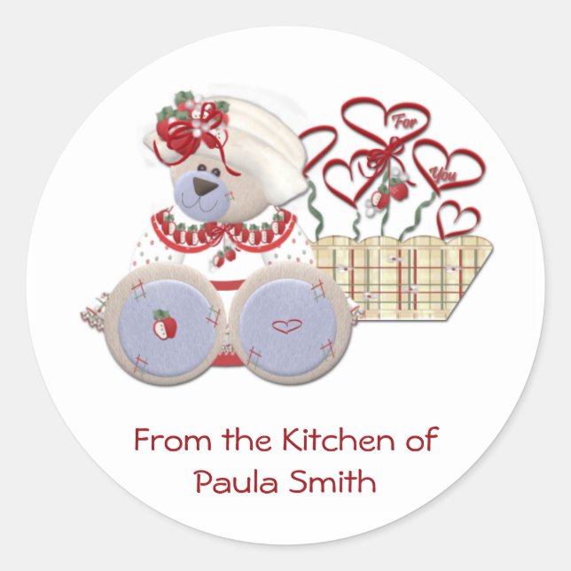 Teddy Bar Gift Stickers (Vorderseite)