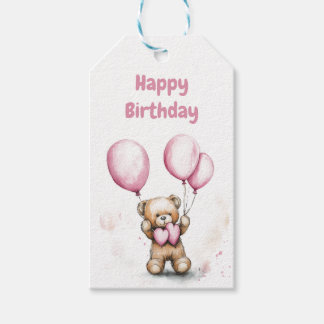 Teddy Bar Gift Tags Geschenkanhänger