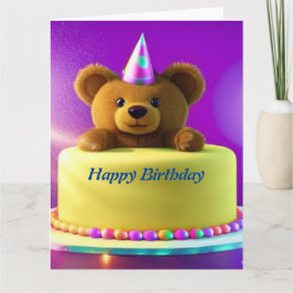 Teddy Bar Happy Birthday Card Karte
