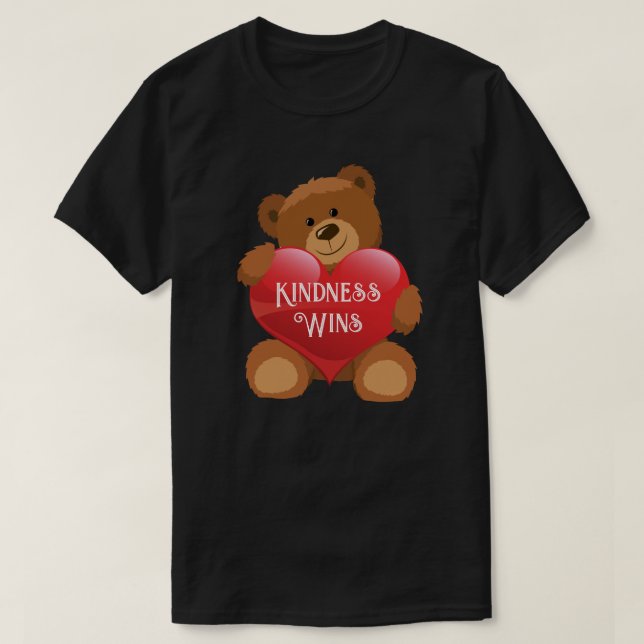 Teddy Bar Hug Herz personalisieren Text Cotton T-Shirt (Design vorne)