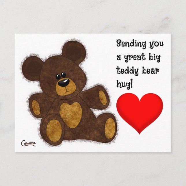 Teddy Bar Hug - Postcard Postkarte (Vorderseite)