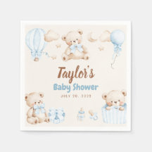 Teddy-Bär-Junge-Baby-Party-Papier-Serviette