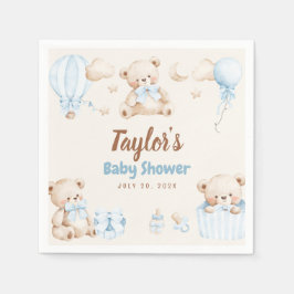 Teddy-Bär-Junge-Baby-Party-Papier-Serviette Serviette