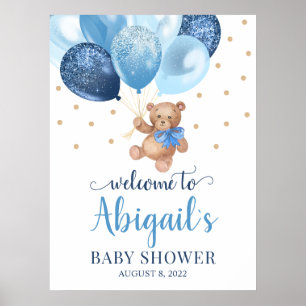 Teddy Bär Kaum warten Willkommen Babyparty-Plakat Poster