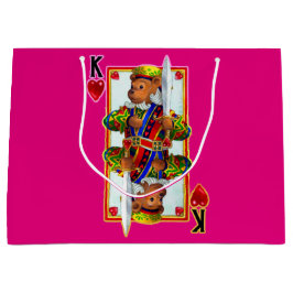 Teddy Bar King of Hearts Große Geschenktüte