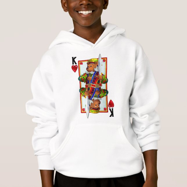Teddy Bar King of Hearts Hoodie (Vorderseite)