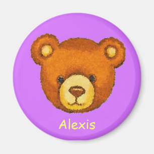 Teddy Bar Kühlschrankmagnet ~ Individuelle Name Magnet