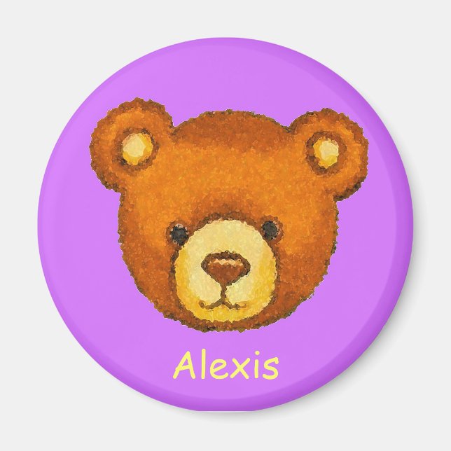 Teddy Bar Kühlschrankmagnet ~ Individuelle Name Magnet (Vorne)