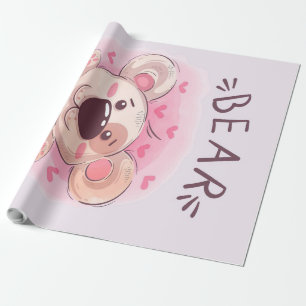 Teddy Bar Lovers   Geschenk für Kinder Geschenkpapier