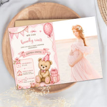Teddy-Bär-Mädchen-Baby-Shower-Foto