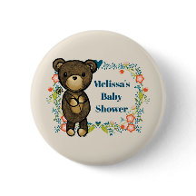 Teddy Bär mit Blumenschmuck Baby Dusche