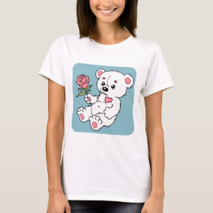 Teddy-Bär mit Rose T-Shirt
