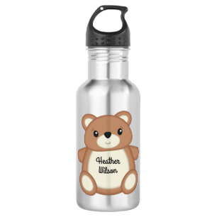 Teddy Bär Niedlich Kinder Wasserflasche mit Name