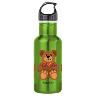 Teddy Bär Niedlich Kinder Wasserflasche mit Name