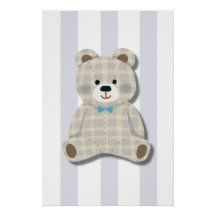 Teddy-Bär-Nursery-Glossy-Plakat