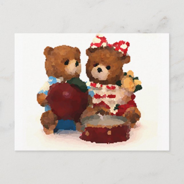 Teddy Bär Postkarte (Vorderseite)