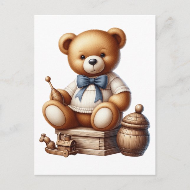 Teddy Bär Postkarte (Vorderseite)