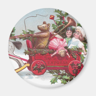 Teddy-Bär, Puppen und Lastwagen-Vintages Magnet