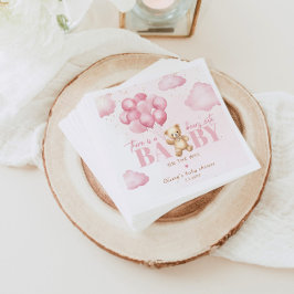 Teddy Bär Rosa Beary niedliche Babydusche Serviette