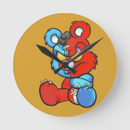 Teddy Bär Runde Wanduhr