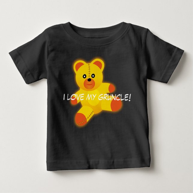 Teddy-Bär sagt, "ich Liebe mein Gruncle " Baby T-shirt (Vorderseite)