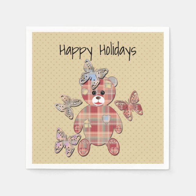 Teddy Bär Serviette (Vorderseite)