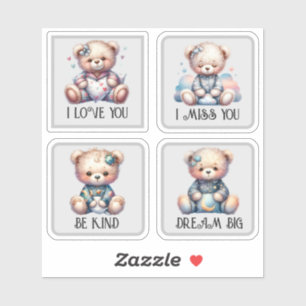 Teddy Bar Stickers Aufkleber