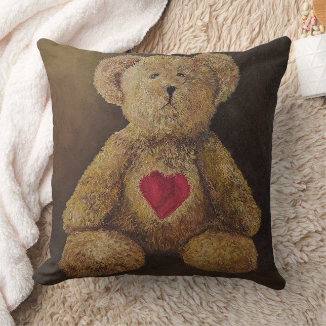 Teddy Bär Still Life Painting Pillow Kissen (Decke)