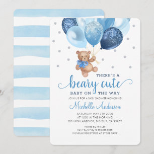 Teddy Bär süße Babyparty Einladung