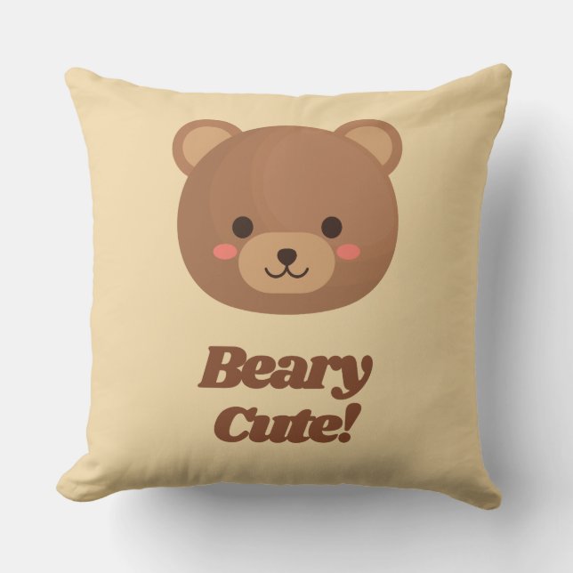 Teddy Bar Throw Kissen (Vorderseite)