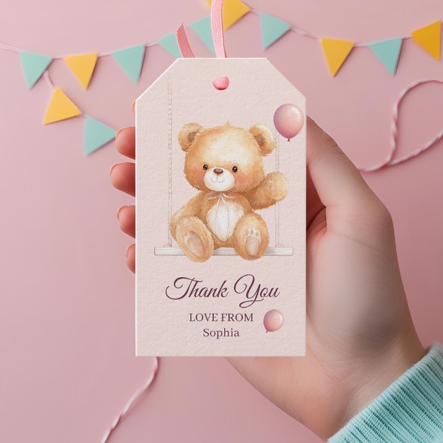 Teddy Bar Vielen Dank - Personalisierte Geschenkma Geschenkanhänger (Von Creator hochgeladen)