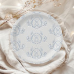 Teddy Bär Vintag Chinoiserie Toile Babydusche Pappteller<br><div class="desc">Teddy tragen Vintage Chinoiserie Toile Baby Duschpapier Teller.</div>