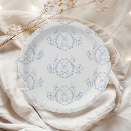 Teddy Bär Vintag Chinoiserie Toile Babydusche Pappteller