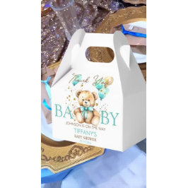 Teddy Bär warten Baby Dusche danke Geschenkschachtel