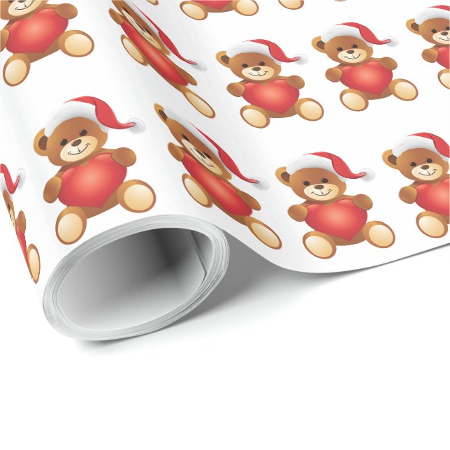 Teddy Bar Weihnachtsgeschenkpapier Geschenkpapier (Rolleneckpunkt)
