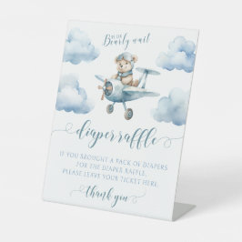 Teddy Bären Baby Boy Dusche Windel Tombola Sockelschild
