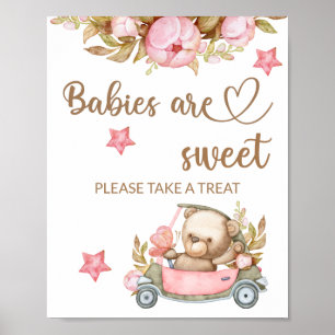 Teddy Bären Babybär Babys sind süß nehmen eine Lec Poster