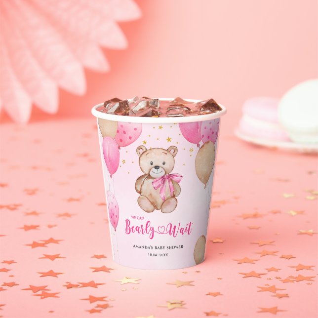 Teddy Bären Babydusche Pappbecher (Insitu)