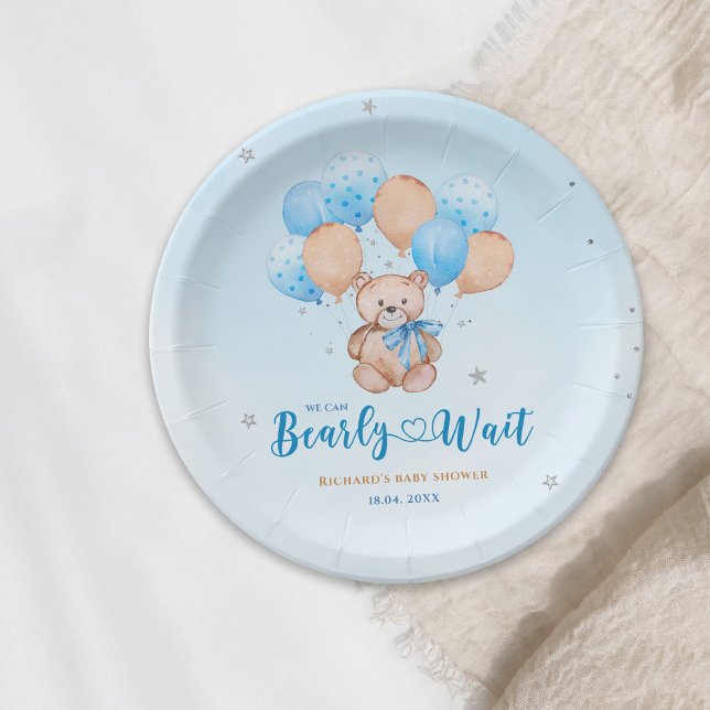 Teddy Bären Babydusche Pappteller (Von Creator hochgeladen)