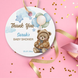 Teddy Bären Babydusche warten, danke Geschenkanhänger