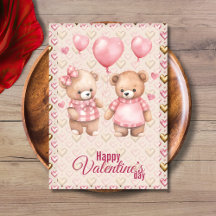Teddy Bären Ballons Frohen Valentinstag